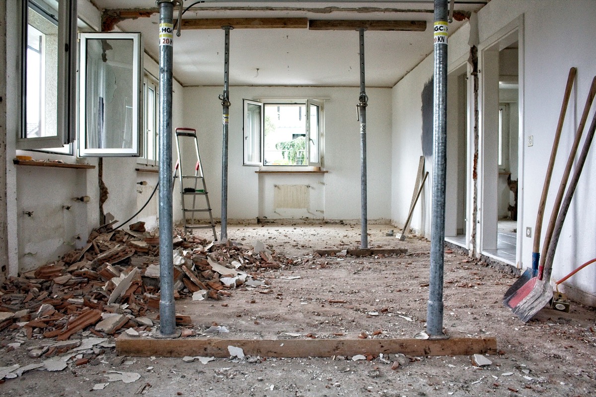 Renovated open-plan living space