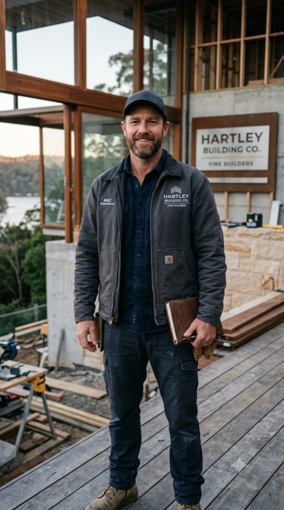 Jack Hartley on a Central Coast build site